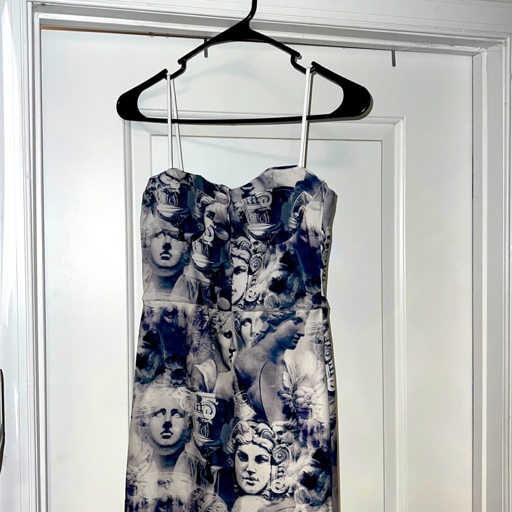 Blue renaissance stretch dress maxi